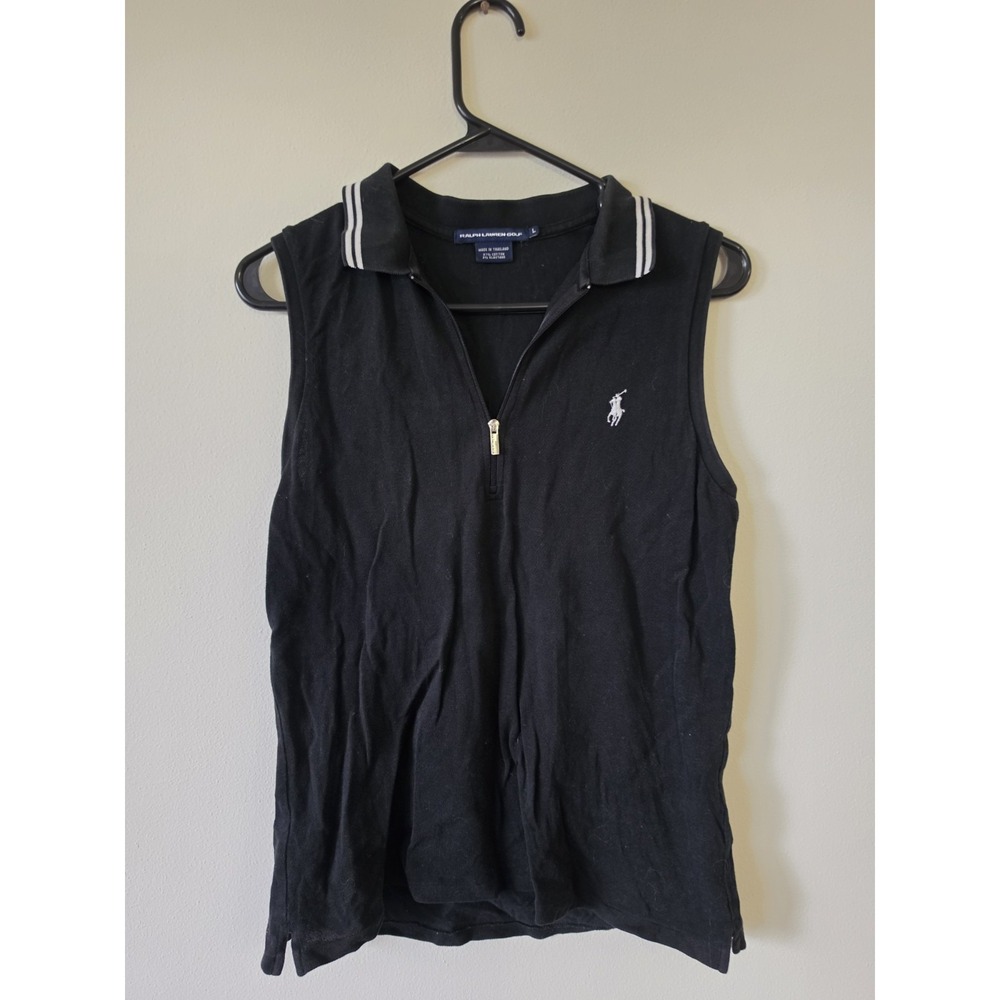 Polo Ralph Lauren Women's Vest Navy Blue, Sleeveless, Size Large